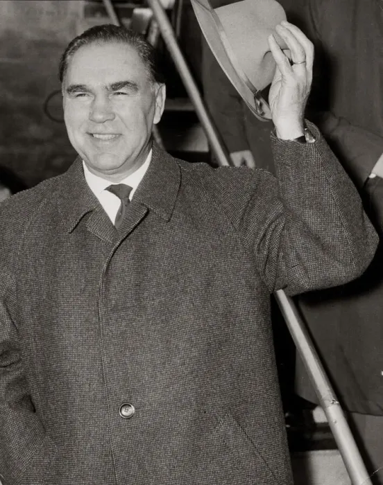 Framed Print : Former world heavyweight boxing champion Max Schmeling on his arrival at London airport Framed Print : Former world heavyweight boxing champion Max Schmeling on his arrival at London airport