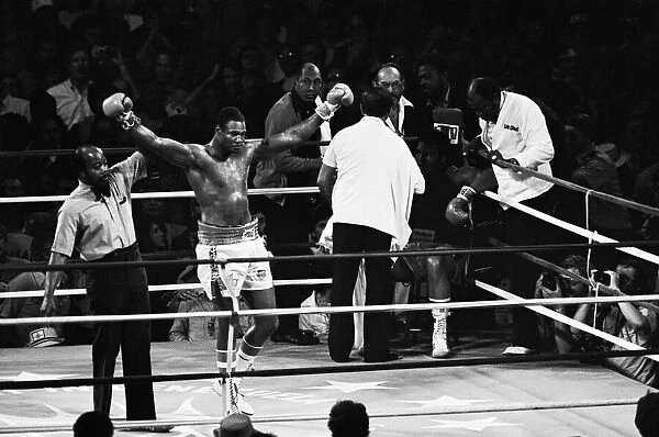 World Heavyweight Title fight between challenger Muhammad Ali