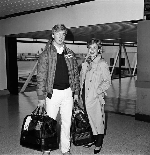 World Ice Dance Skating Champions Torvill and Dean arriving at Heathrow Airport from Oslo