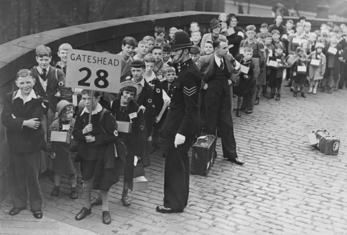 Framed Print : World War Two - Evacuation of children Children of All saints School Framed Print : World War Two - Evacuation of children Children of All saints School