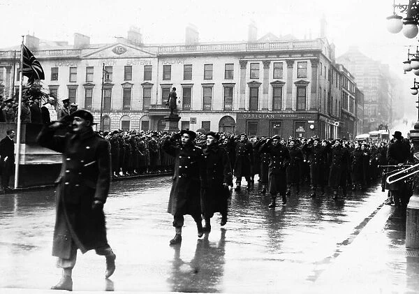 World War Two - Home Guard stand down parade in George Square Glasgow December 1944