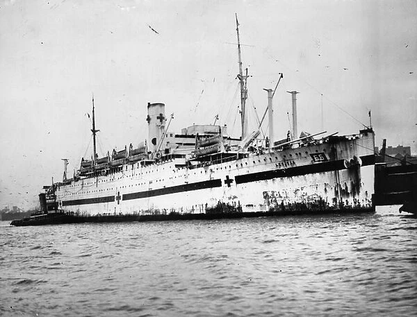 A world war hospital ship The Letitia, at Liverpool, Merseyside