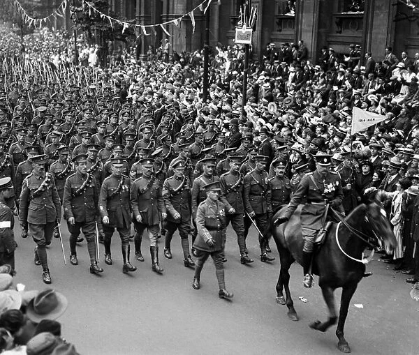 World War I Victory March through the streets of London