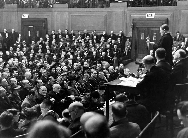 World War II: The Archbishop of Canterbury seen here addressing a conference on V. D