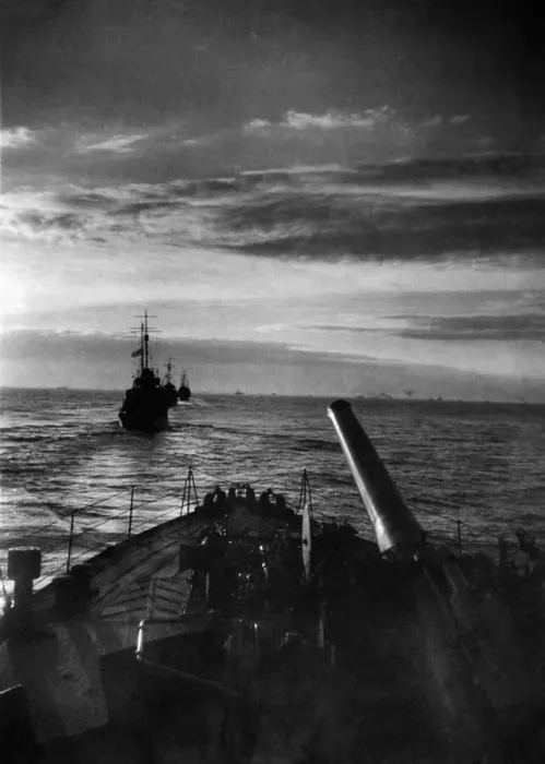 Framed Print : World War II: Battle for the Atlaritic. Into the sunset steam the ships of the world Framed Print : World War II: Battle for the Atlaritic. Into the sunset steam the ships of the world