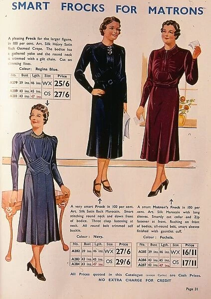 World War II Fashion 1939 womens dresses