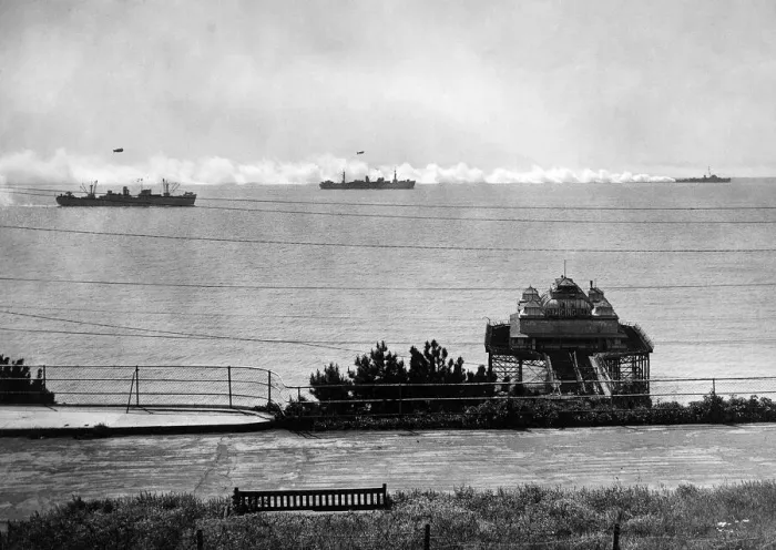 Framed Print : World War II Invasion of France Part of the British invasion fleet bound for Framed Print : World War II Invasion of France Part of the British invasion fleet bound for