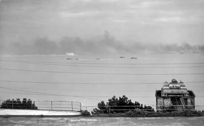 Framed Print : World War II Invasion of France Part of the British invasion fleet bound for