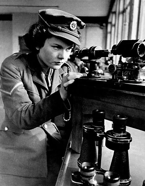 World War II Women. ATS Girls at Western Command Ordinance factory on Precision work