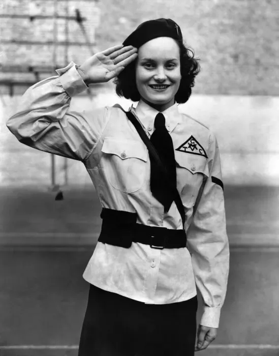 Framed Print : World War II Women. A Member of the G. T. C (Girls Training Corps Framed Print : World War II Women. A Member of the G. T. C (Girls Training Corps