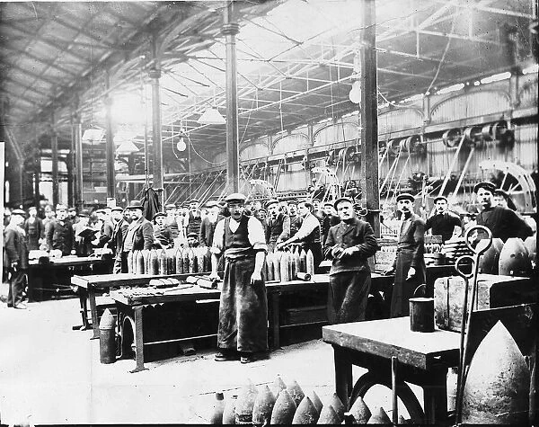 World War One - Munition factory making shells June 1915