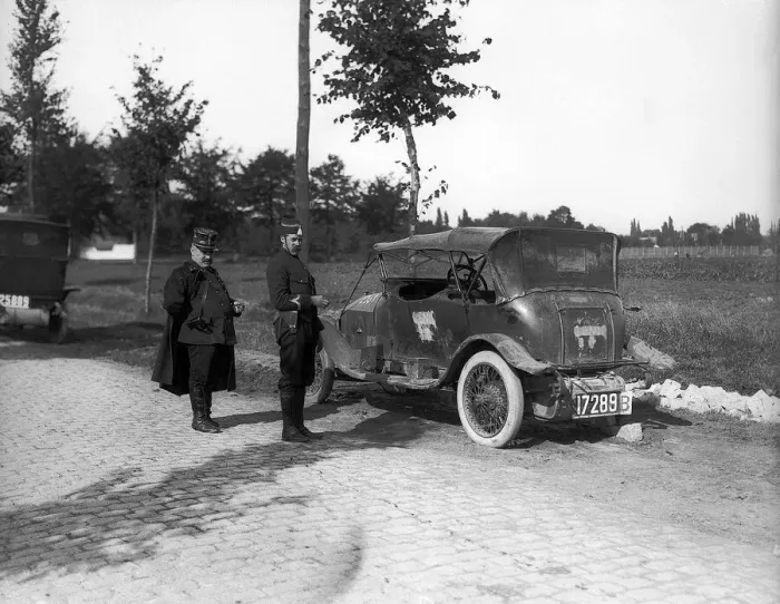 Framed Print : World War One. Cars captured by Germans the enemy donned the uniform of the belgian Framed Print : World War One. Cars captured by Germans the enemy donned the uniform of the belgian