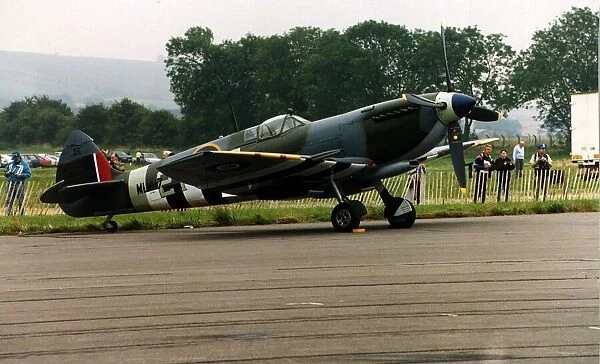 A World War Two RAF Spitfire pictured at the Wroughton Air Show. 30th August 1993