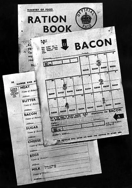 World War Two - Second World War - Ministry of Food Ration Book