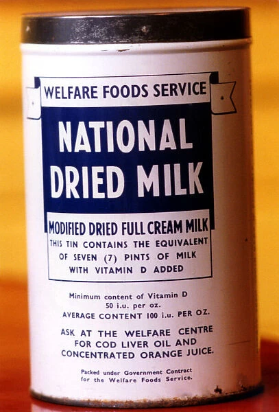 World War Two - Second World War - Rationing - Welfare Foods Service National Dried Milk