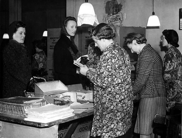 World War Two - Second World War - Staff attending to applicants at the Newcastle Food