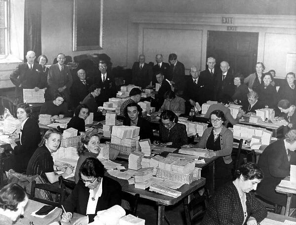 World War Two - Second World War - Voluntary workers prepare ration cards at the Food