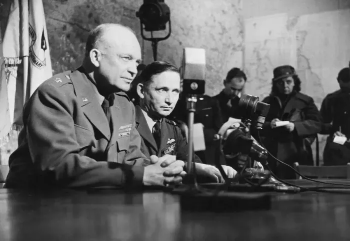 Framed Print : World War Two. Germany surrenders. 8th May 1945. Picture shows General Framed Print : World War Two. Germany surrenders. 8th May 1945. Picture shows General