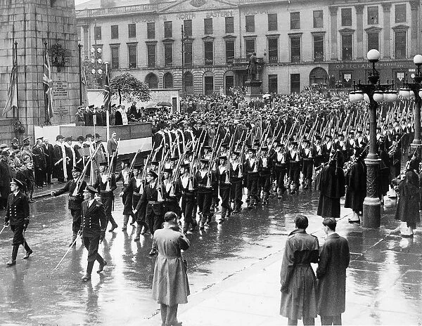 World War One Victory Parade at George Square Glasgow in front of Lord Provost Welsh