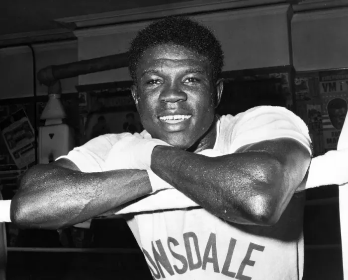 Framed Print : World Welterweight champion Emile Griffith of the USA pictured during a training session Framed Print : World Welterweight champion Emile Griffith of the USA pictured during a training session