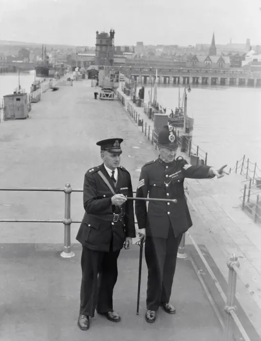Framed Print : Worlds smallest police force - The five man Isle of Man harbour Police Framed Print : Worlds smallest police force - The five man Isle of Man harbour Police