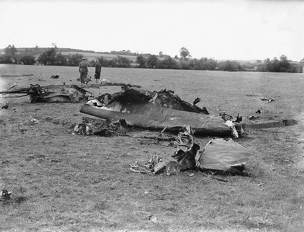 The wreckage of a Junkers Ju88 B3+HH works number 7087 of the I  /  KG 54 after it hit a