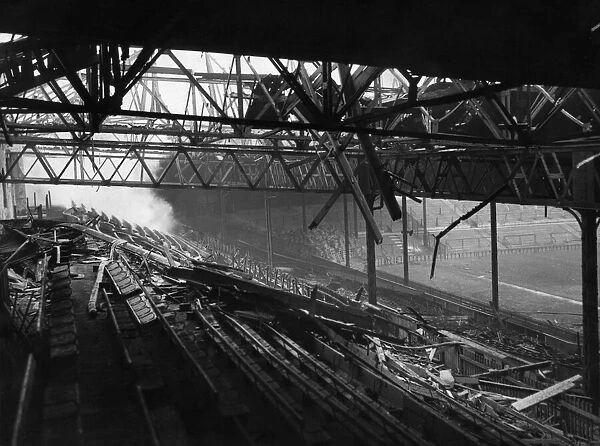 Wreckage of Old Trafford football, home of Manchester United