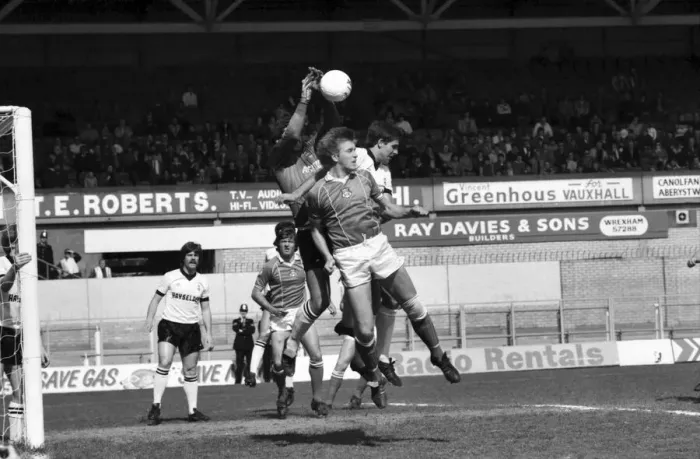 Framed Print : Wrexham 0 v. Barnsley 0. April 1982 MF06-34 Local Caption Division 2 Football Framed Print : Wrexham 0 v. Barnsley 0. April 1982 MF06-34 Local Caption Division 2 Football