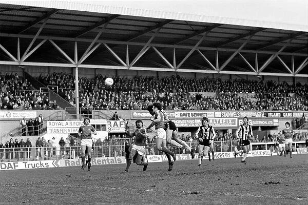 Wrexham 0 v. Newcastle 0. Division Two Football. January 1981 MF01-09-007
