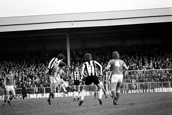 Wrexham 0 v. Newcastle 0. Division Two Football. January 1981 MF01-09-041