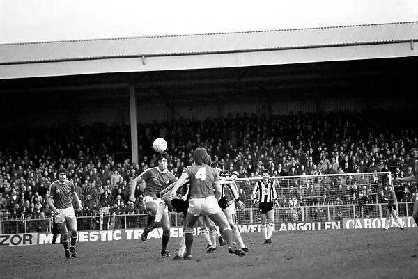 Wrexham 0 v. Newcastle 0. Division Two Football. January 1981 MF01-09-040