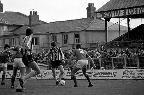 Wrexham 0 v. Newcastle 0. Division Two Football. January 1981 MF01-09-033
