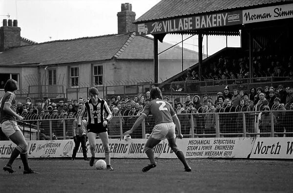 Wrexham 0 v. Newcastle 0. Division Two Football. January 1981 MF01-09-032