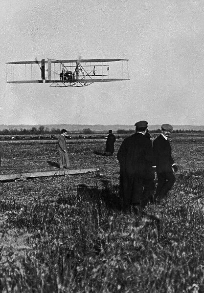 The Wright brothers seen here carrying out a number experiments with the French
