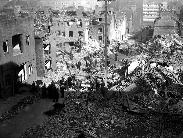 WW II Air Raid Damage Bomb damage at Merseyside A©Dm OP220-g