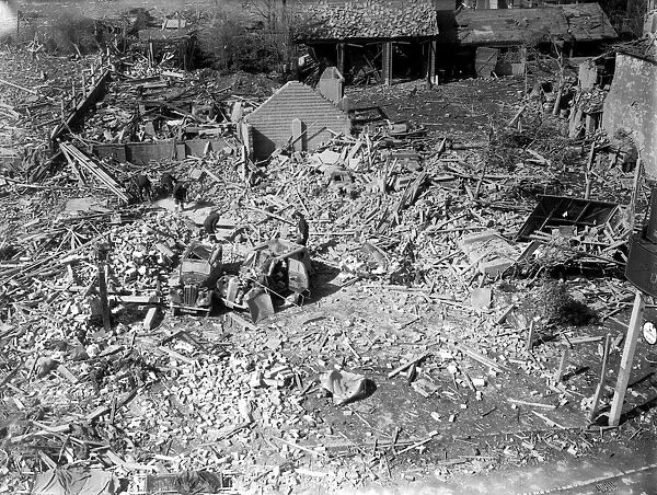 WW2 Air Raid Damage Bomb damage at Chigwell