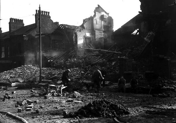 WW2 Air Raid Damage Bomb damage at on Merseyside