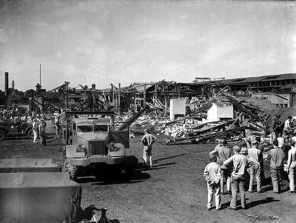WW2 Air Raid Damage June 1944 Buzz Bomb damage at Richmond