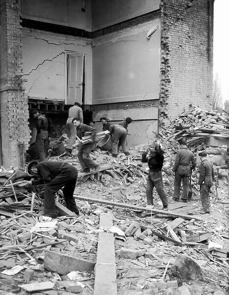 WW2 Air Raid Damage March 1943 Air raid damage at Fulham