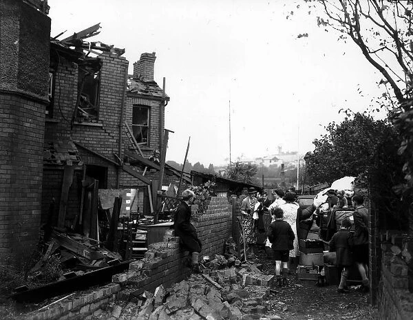 WW2 Air Raid Damage october 1941 Bomb damage at Rogers Lane