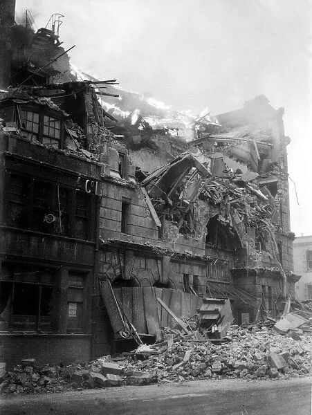 WW2 Air Raid Damage Portsmouth Bomb damage at Portsmouth