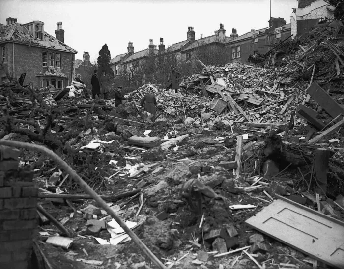 Framed Print : WW2 Air Raids Coventry WW2 Bomb damage in Coventry after air raid Framed Print : WW2 Air Raids Coventry WW2 Bomb damage in Coventry after air raid