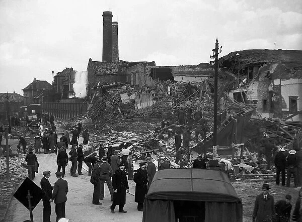 WW2 Air Raids Ilford Essex East London WW2 Bomb damage in Ilford East London after