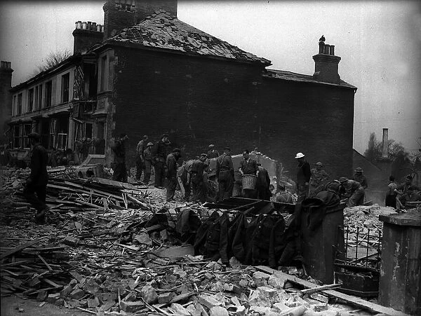 WW2 Bomb Damage in Ashford in Kent 24th March 1943