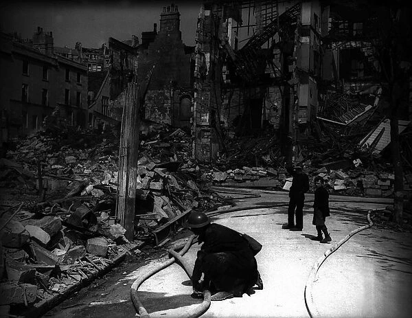 WW2 Bomb Damage in Bath Circa 28th April 1942