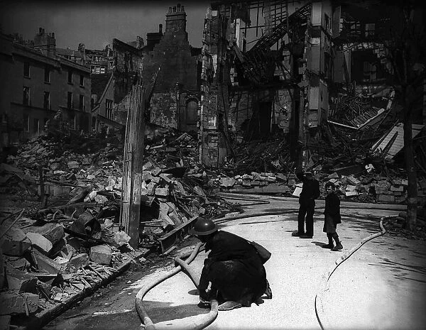 WW2 bomb damage to buildings in Bath. Y2K Y2K