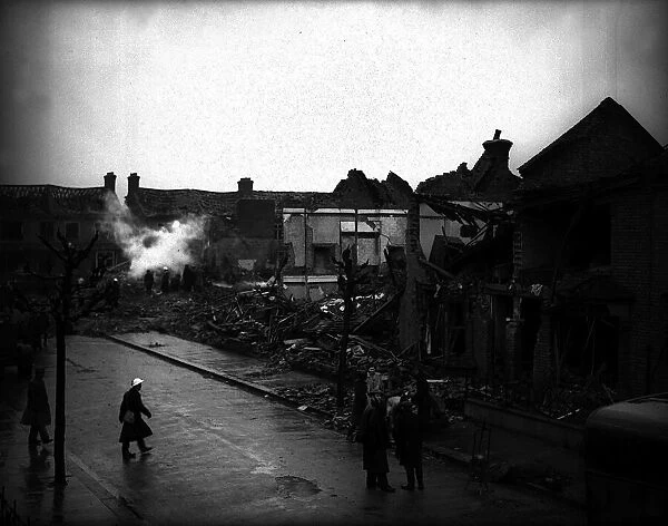 WW2 Bomb Damage in West Ham East london Circa October 1940