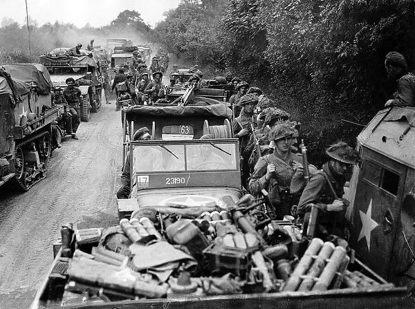WW2 British soldiers arrive in Normandy 1944