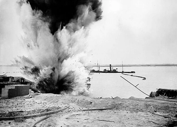 WW2 mine explodes on the British shore 1944