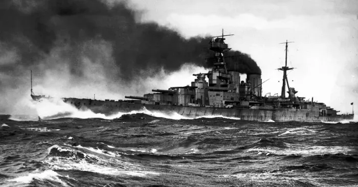 Framed Print : WW2 II: German battleship Bismarck sinks the Royal Navy